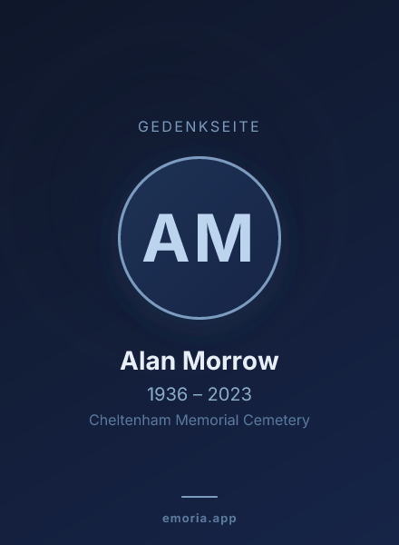 Gedenkportrait von Alan Morrow