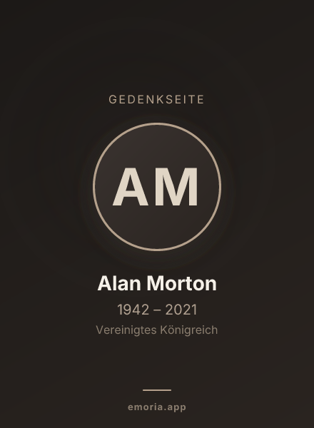 Gedenkportrait von Alan Morton