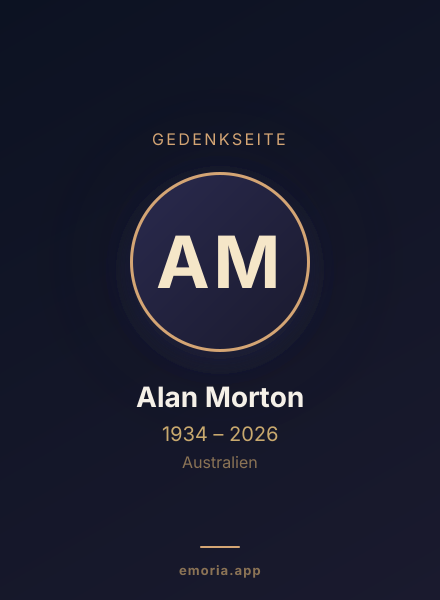 Gedenkportrait von Alan Morton