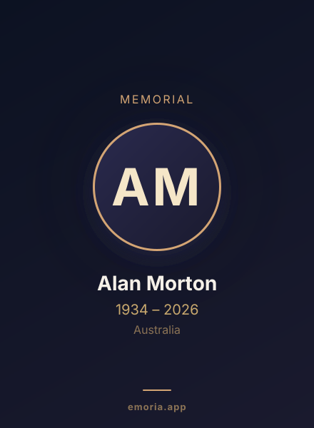 Memorial portrait of Alan Morton