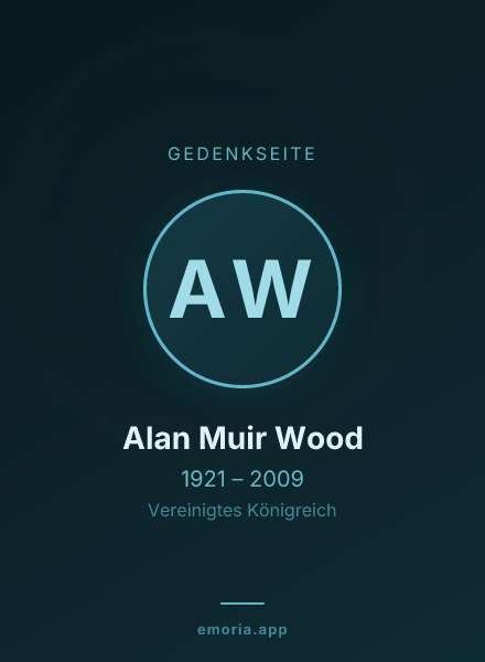 Gedenkportrait von Alan Muir Wood