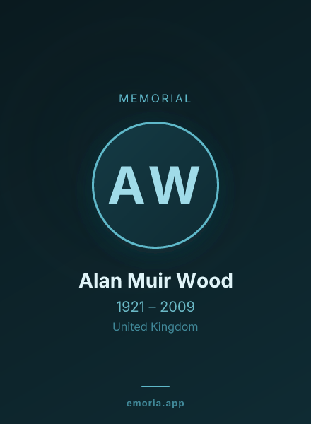 Memorial portrait of Alan Muir Wood