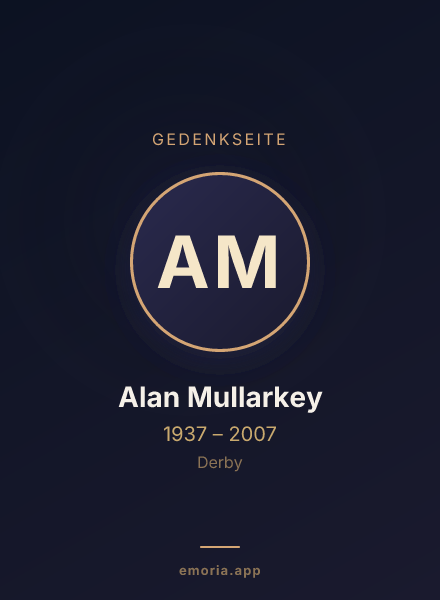 Gedenkportrait von Alan Mullarkey