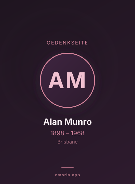 Gedenkportrait von Alan Munro