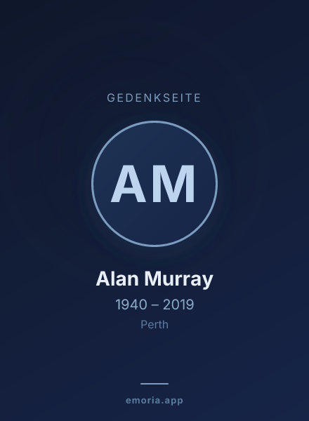 Gedenkportrait von Alan Murray