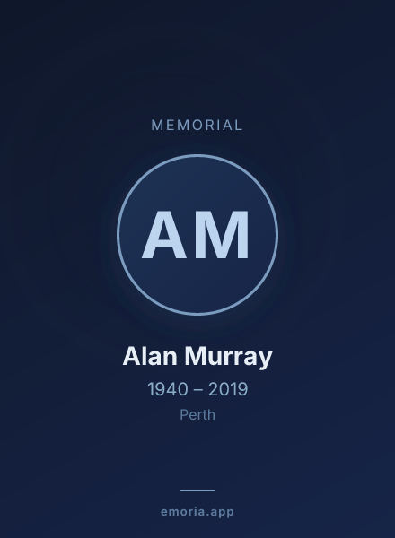 Memorial portrait of Alan Murray