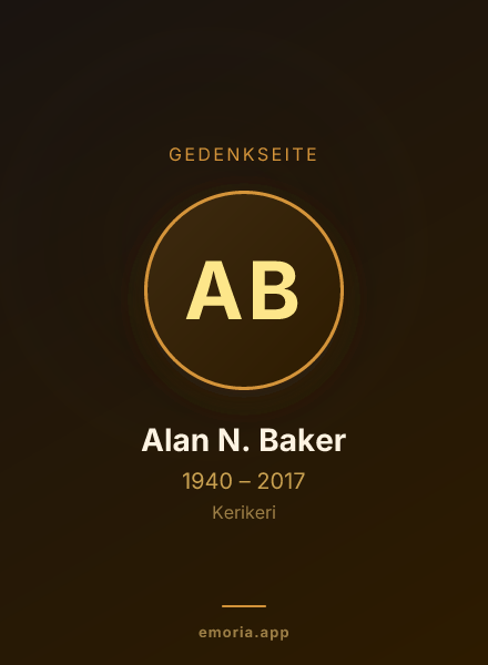 Gedenkportrait von Alan N. Baker