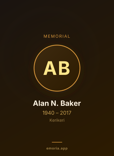 Memorial portrait of Alan N. Baker