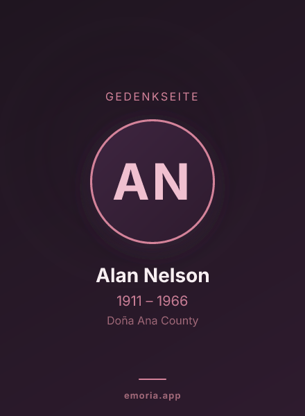 Gedenkportrait von Alan Nelson