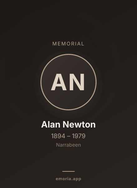 Memorial portrait of Alan Newton