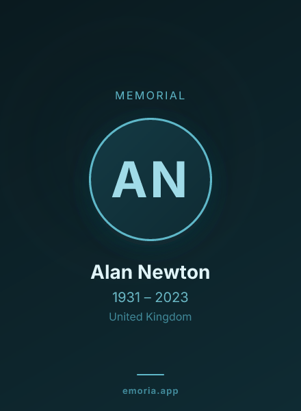 Memorial portrait of Alan Newton