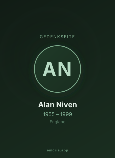 Gedenkportrait von Alan Niven