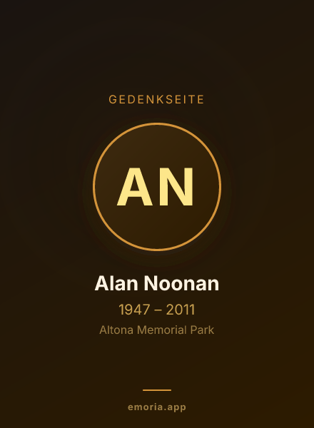 Gedenkportrait von Alan Noonan