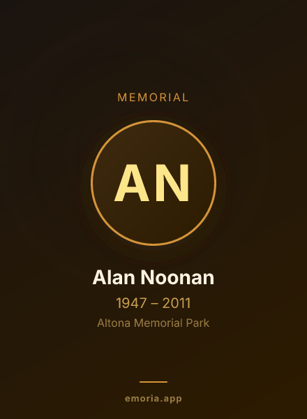 Memorial portrait of Alan Noonan