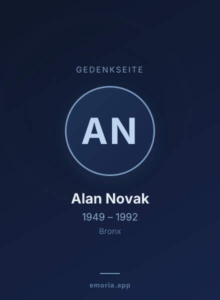 Gedenkportrait von Alan Novak