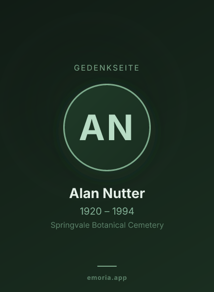 Gedenkportrait von Alan Nutter