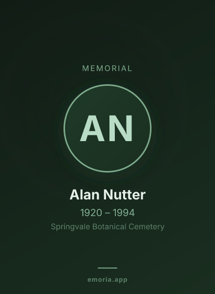 Memorial portrait of Alan Nutter