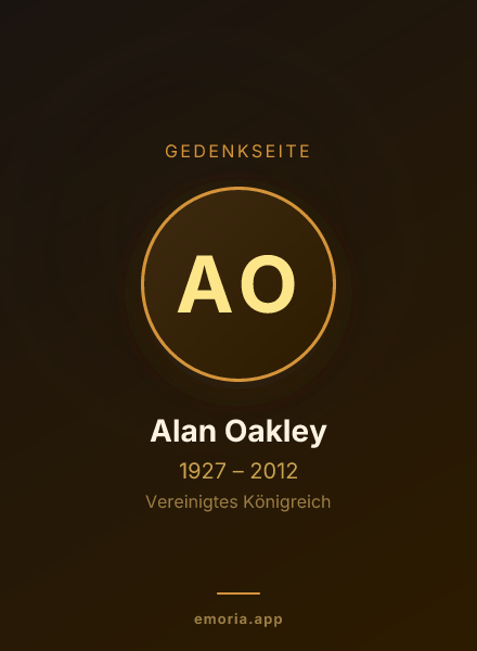 Gedenkportrait von Alan Oakley
