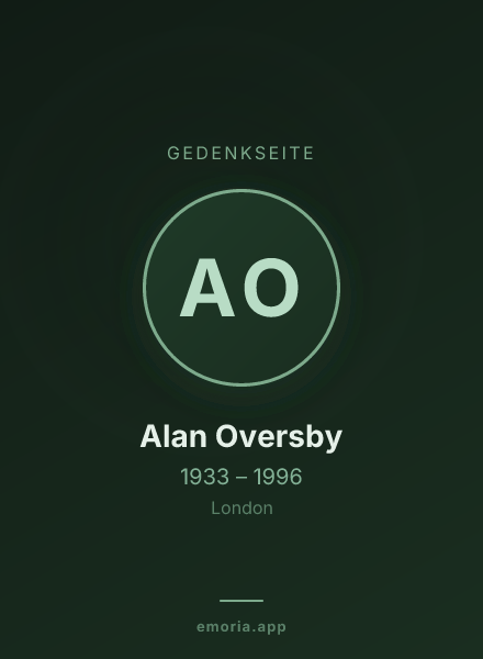 Gedenkportrait von Alan Oversby