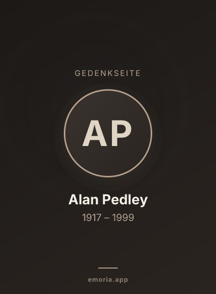 Gedenkportrait von Alan Pedley