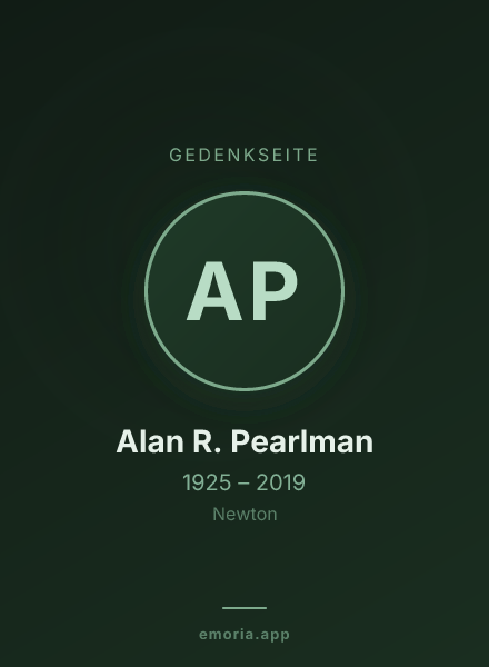 Gedenkportrait von Alan R. Pearlman