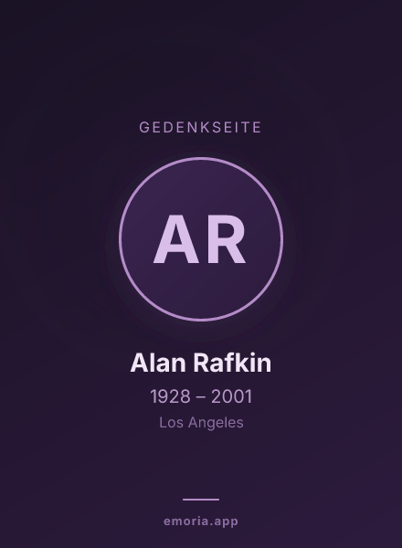 Gedenkportrait von Alan Rafkin