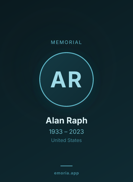 Memorial portrait of Alan Raph