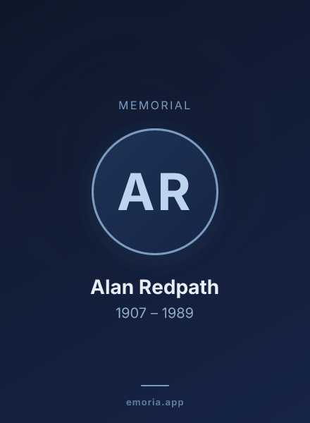 Memorial portrait of Alan Redpath