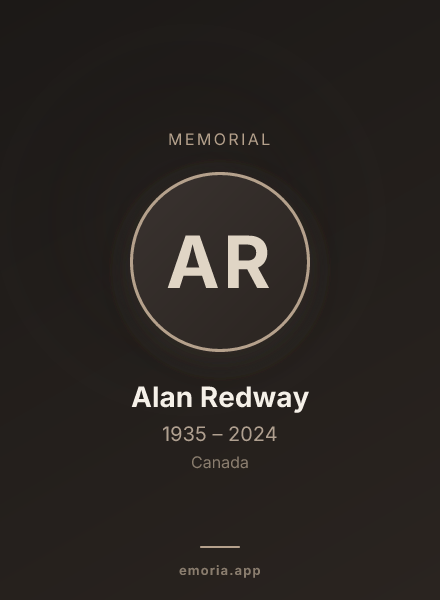 Memorial portrait of Alan Redway