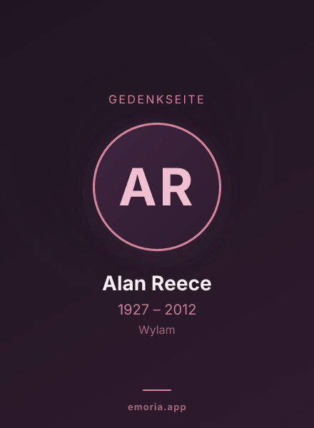 Gedenkportrait von Alan Reece