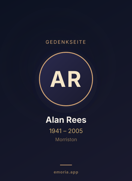 Gedenkportrait von Alan Rees