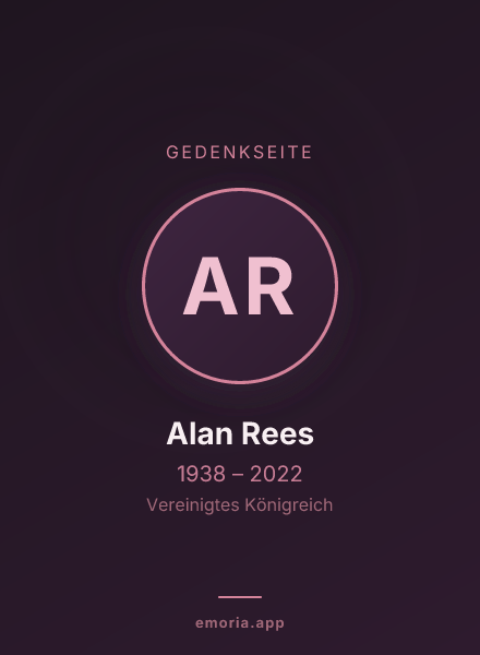 Gedenkportrait von Alan Rees