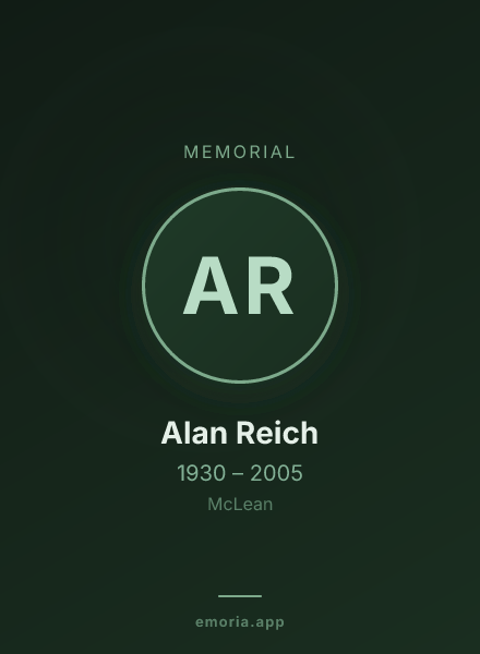 Memorial portrait of Alan Reich