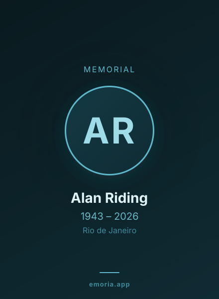 Memorial portrait of Alan Riding