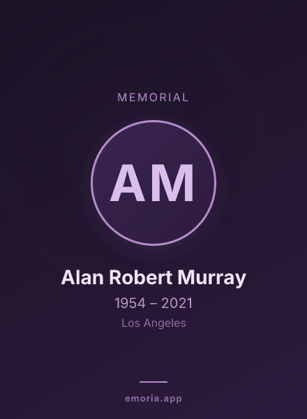Memorial portrait of Alan Robert Murray