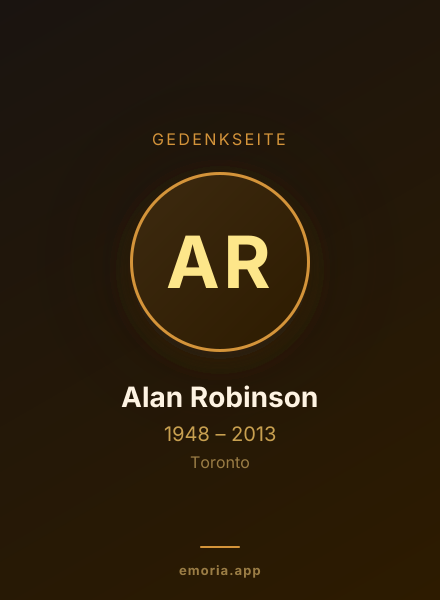 Gedenkportrait von Alan Robinson