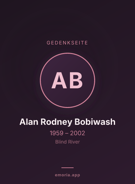 Gedenkportrait von Alan Rodney Bobiwash