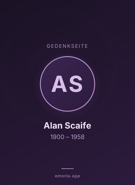 Gedenkportrait von Alan Scaife