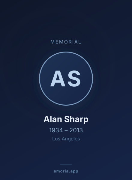 Memorial portrait of Alan Sharp