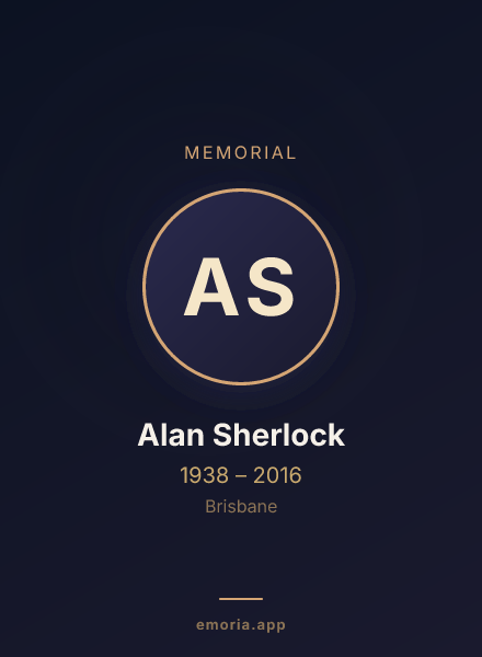 Memorial portrait of Alan Sherlock