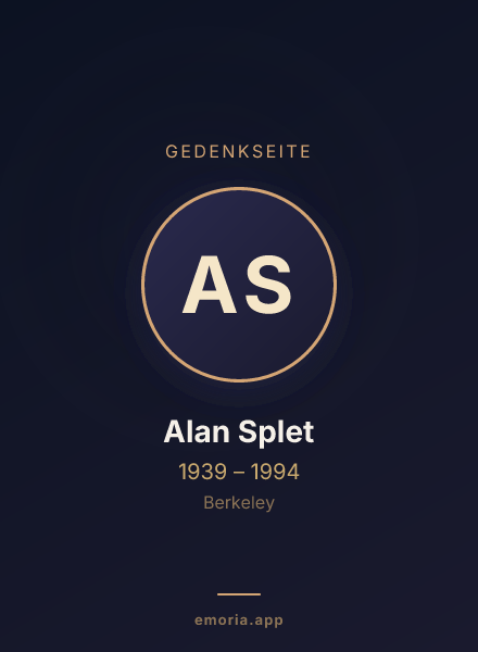 Gedenkportrait von Alan Splet