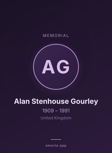 Memorial portrait of Alan Stenhouse Gourley