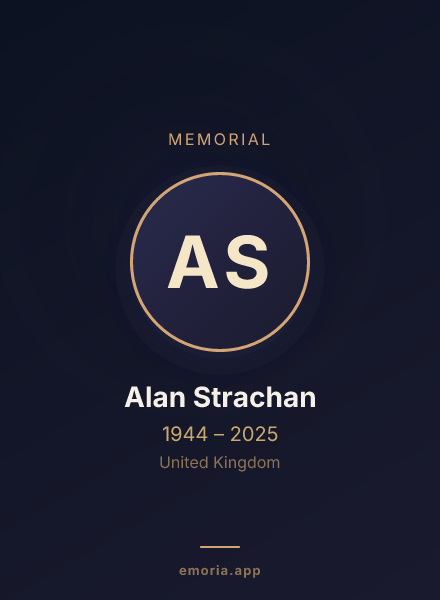 Memorial portrait of Alan Strachan