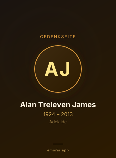Gedenkportrait von Alan Treleven James