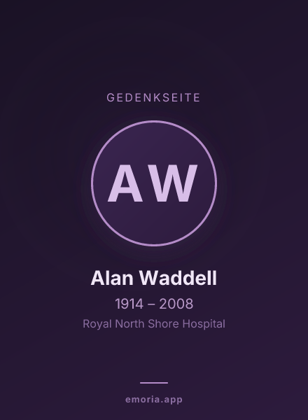 Gedenkportrait von Alan Waddell