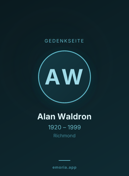 Gedenkportrait von Alan Waldron