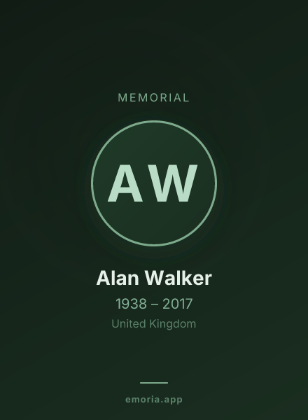Memorial portrait of Alan Walker