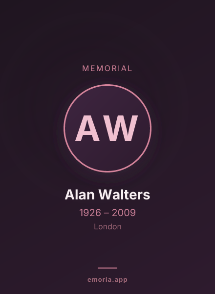 Memorial portrait of Alan Walters