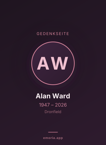 Gedenkportrait von Alan Ward