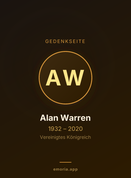 Gedenkportrait von Alan Warren